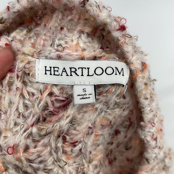 Heartloom chunky cozy knit sweater Alysha crew neck slouchy speckled small EUC - Picture 9 of 14